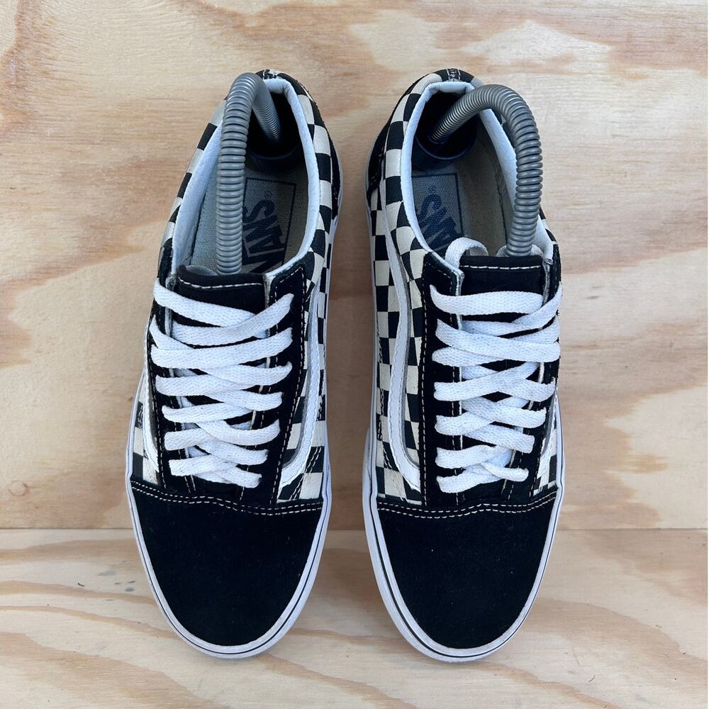 Vans Off The Wall -Old Skool Checkerboard -Sneakers -Black/White -Women's - 7.5 - Picture 7 of 9